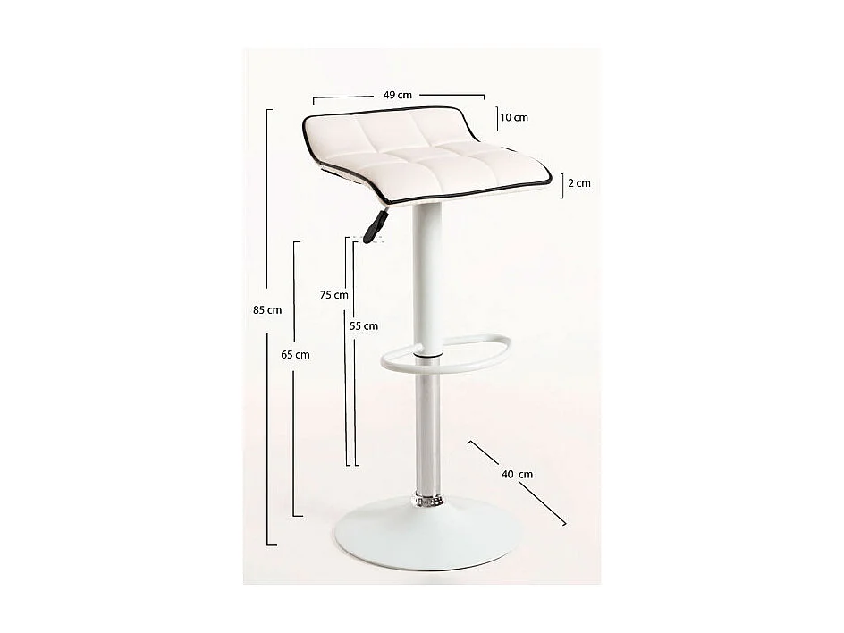 Taburete Kuky - Blanco