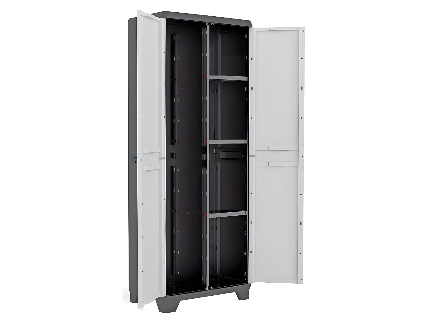 Armoire de rangement utilitaire Linear 68 x 39 x 173 cm Noir et gris