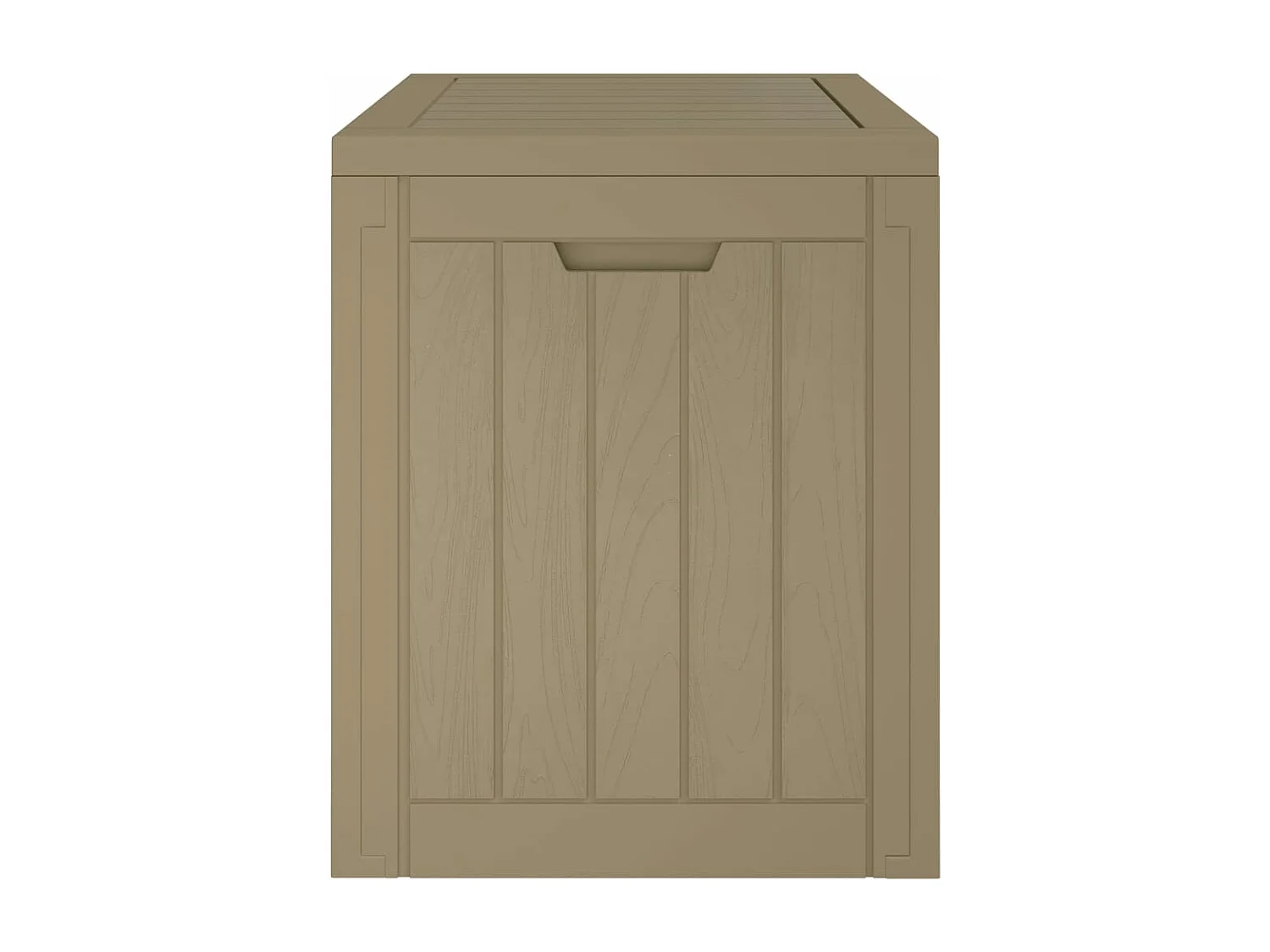 Boîte de stockage de jardin gris 55,5x43x53 cm polypropylène