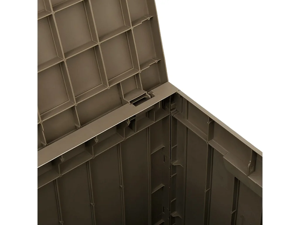 Boîte de stockage de jardin gris 55,5x43x53 cm polypropylène