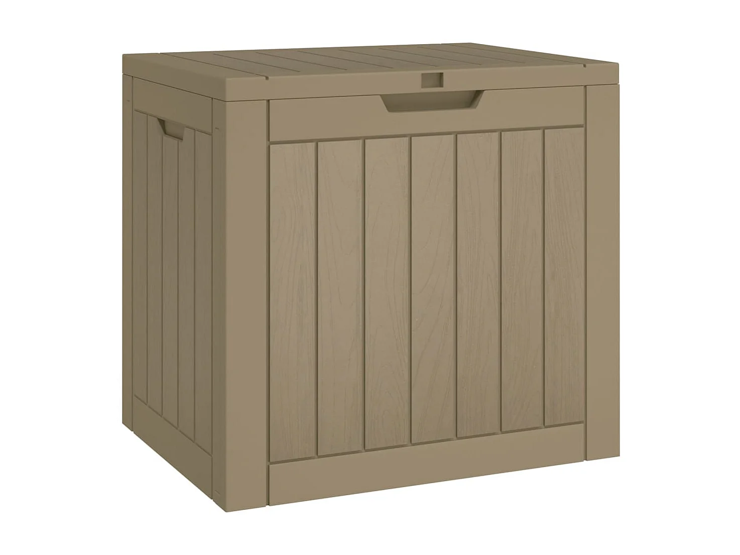 Boîte de stockage de jardin gris 55,5x43x53 cm polypropylène