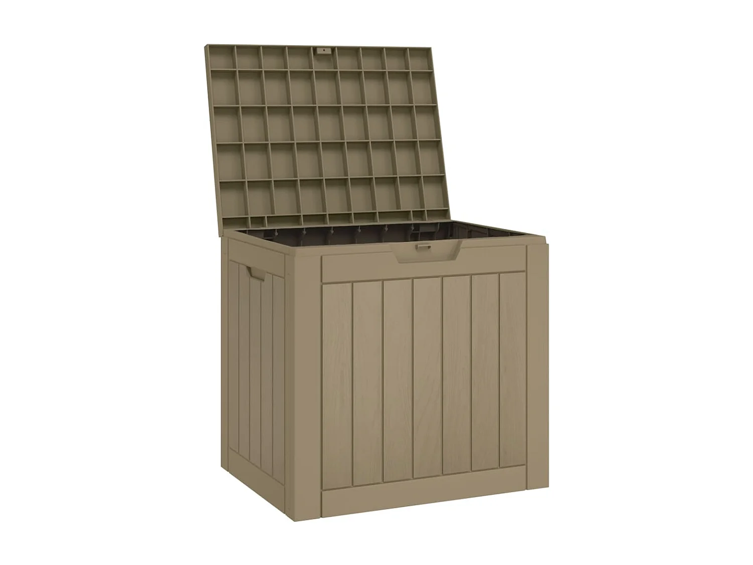 Boîte de stockage de jardin gris 55,5x43x53 cm polypropylène