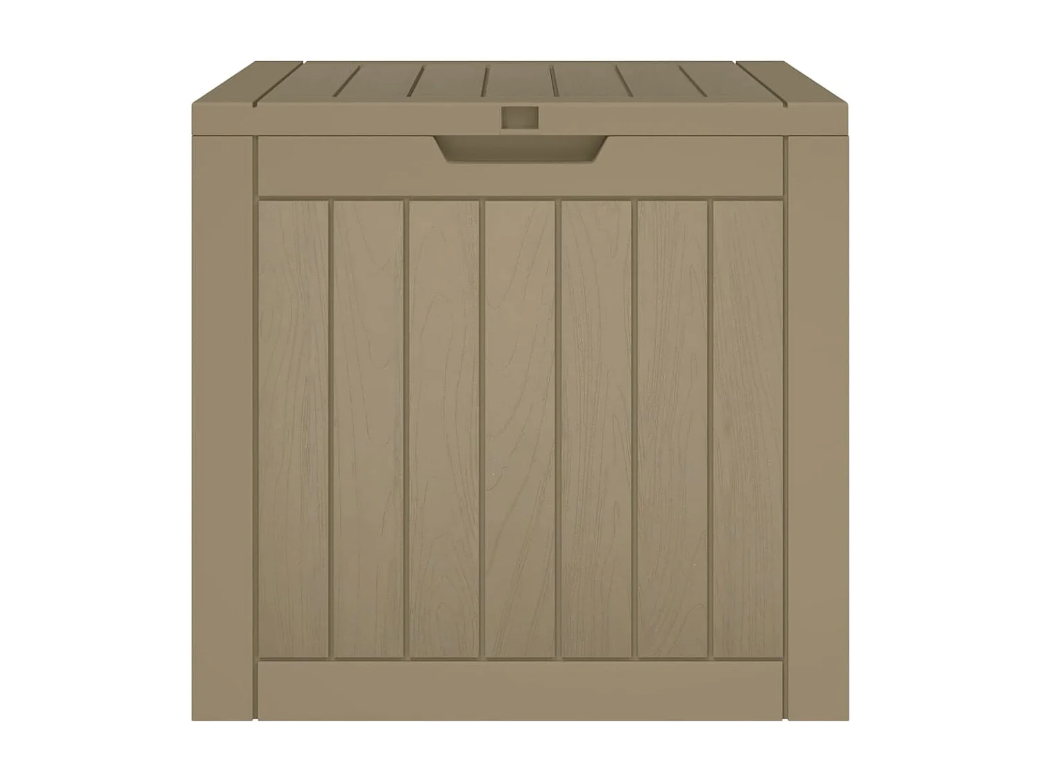 Boîte de stockage de jardin gris 55,5x43x53 cm polypropylène
