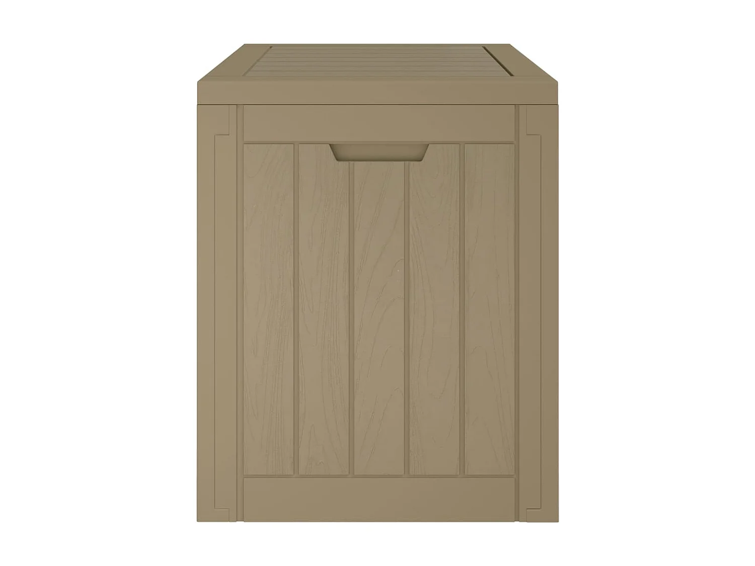Boîte de stockage de jardin gris 55,5x43x53 cm polypropylène
