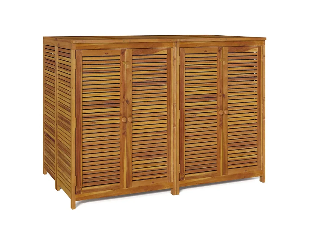 Boîte de rangement de jardin 140x87x104 cm bois massif d'acacia
