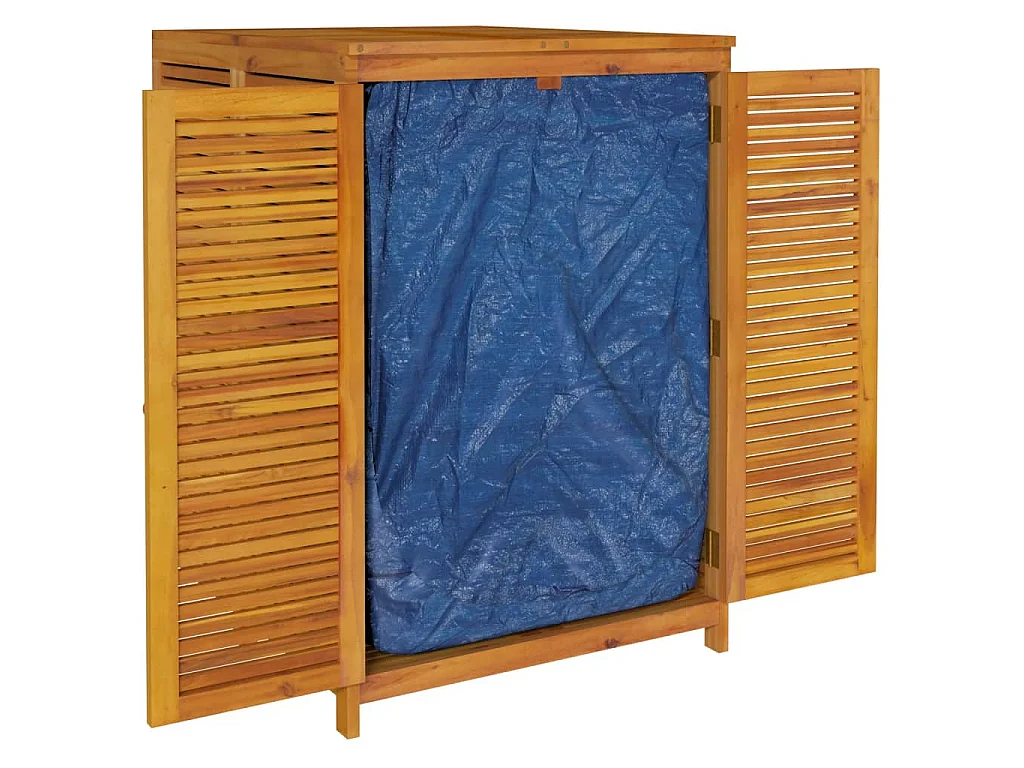 Boîte de rangement de jardin 140x87x104 cm bois massif d'acacia