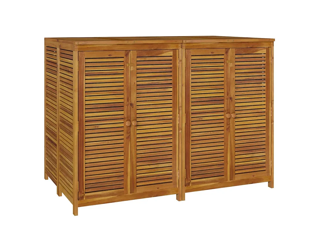 Boîte de rangement de jardin 140x87x104 cm bois massif d'acacia