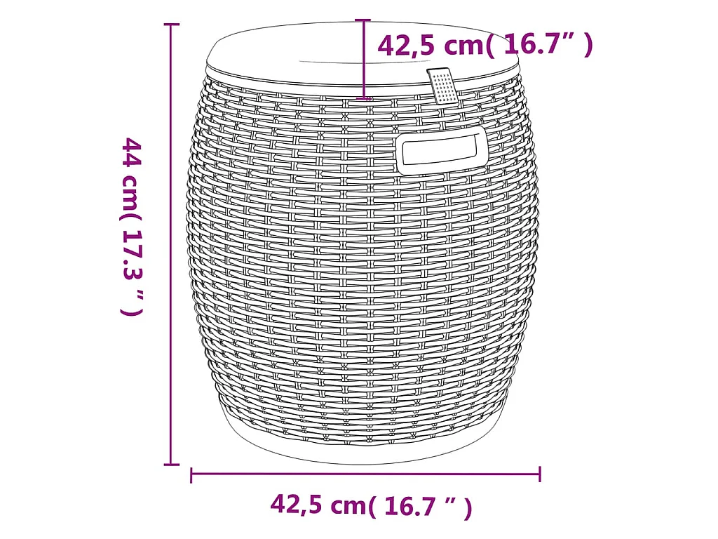 Tuinbox 4-in-1 polypropeen zwart