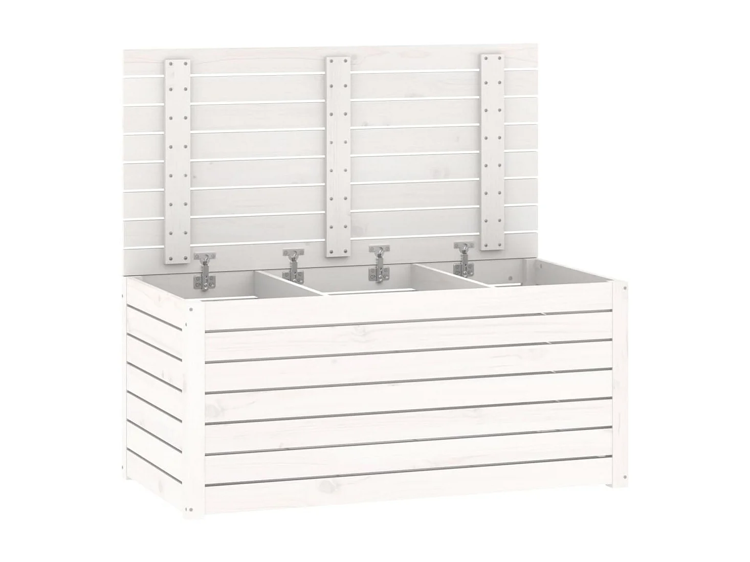 Boîte de jardin blanc 101x50,5x46,5 cm bois massif de pin