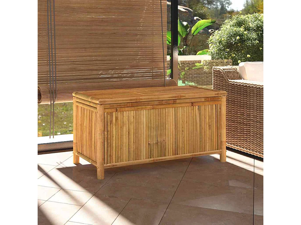 Boîte de rangement de jardin 110x52x55 cm Bambou