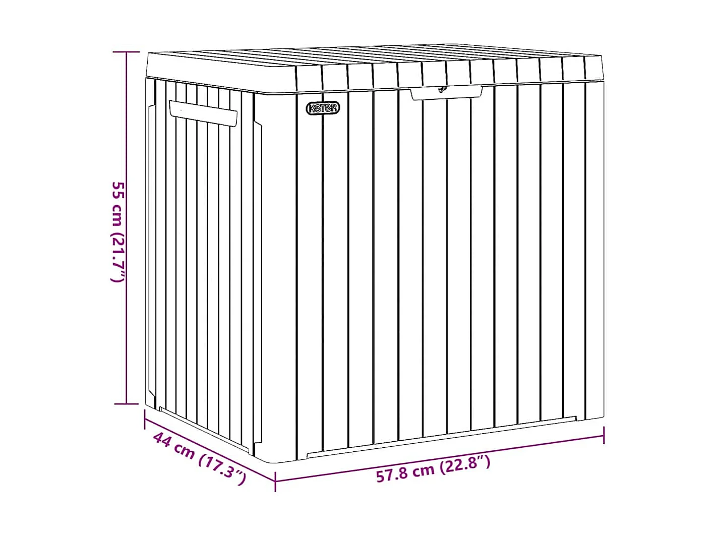 Boîte de rangement de jardin City 113 L