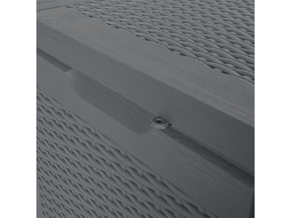Gartenbox Grau PP Rattan 90 L