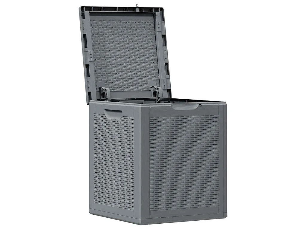 Tuinbox 90 L PP rattan grijs