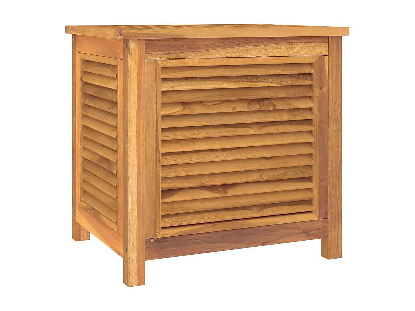 Contenitore Giardino con Borsa 60x50x58cm Legno Massello Teak