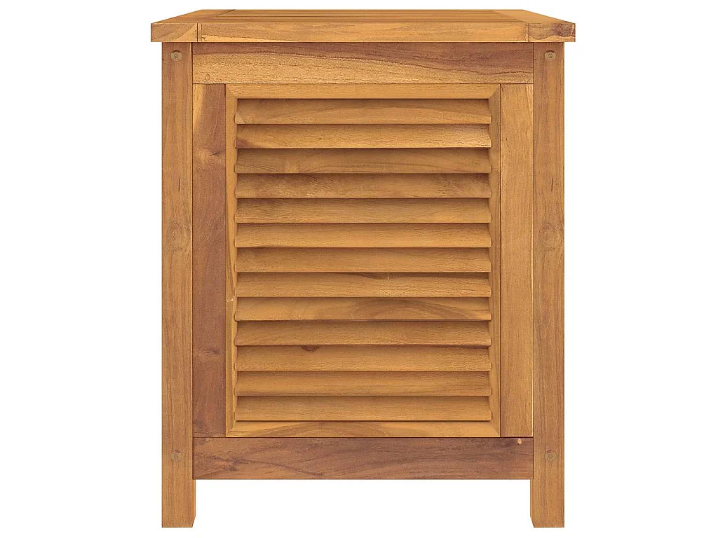 Boîte de rangement de jardin et sac 60x50x58cm bois massif teck