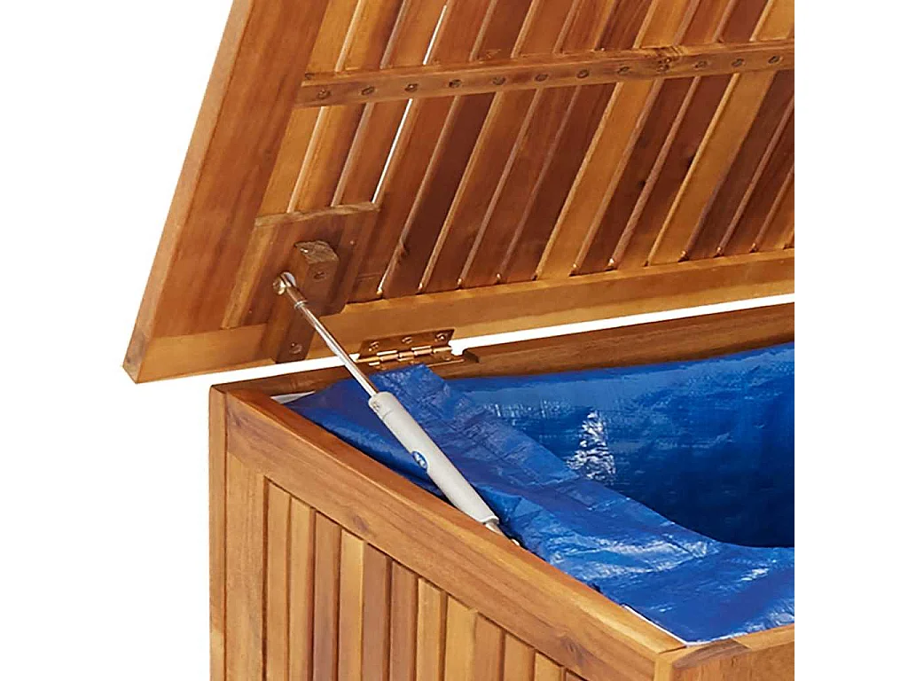 Boîte de rangement de jardin avec roues 150x50x58cm bois acacia