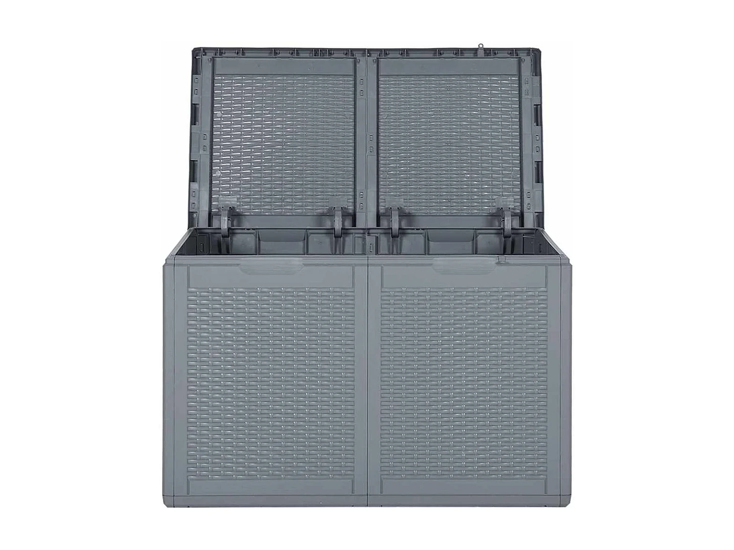 Boîte de rangement de jardin gris PP rotin 180 L