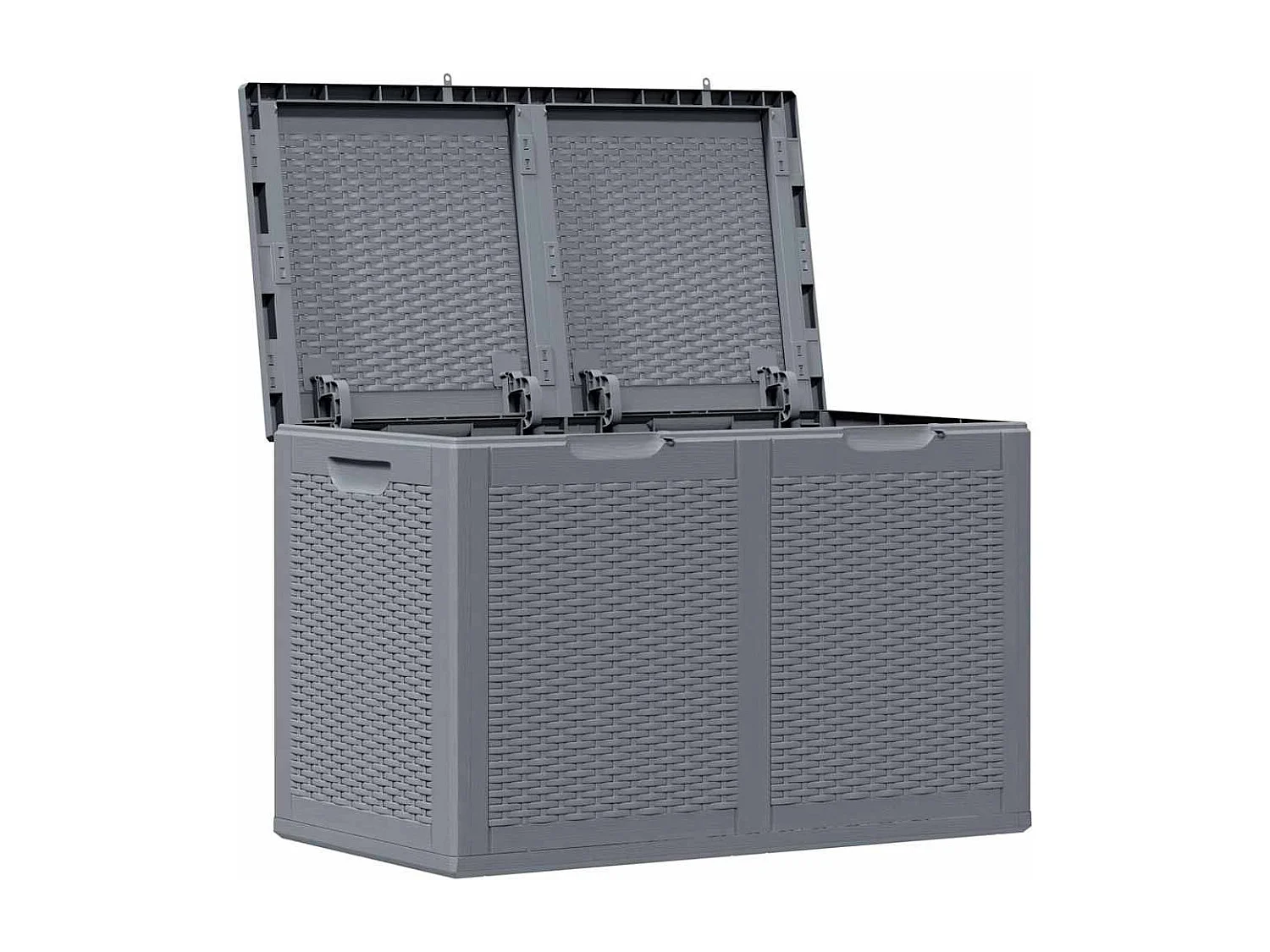 Gartenbox Grau PP Rattan 180 L