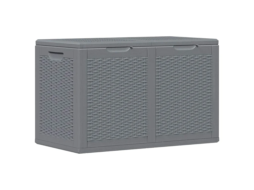 Contenitore da Giardino Grigio in Rattan PP 180 L