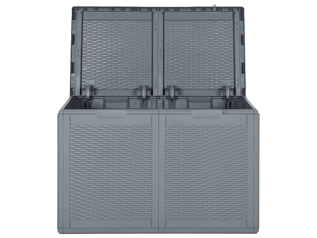 Contenitore da Giardino Grigio in Rattan PP 180 L