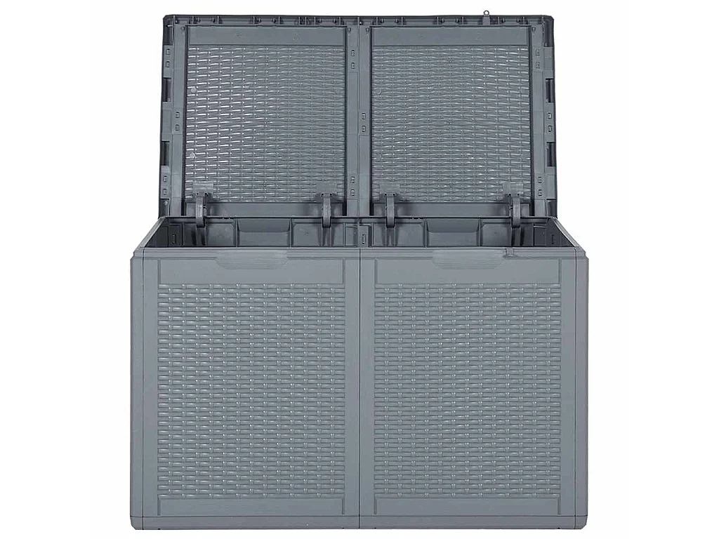 Tuinbox 180 L PP rattan grijs