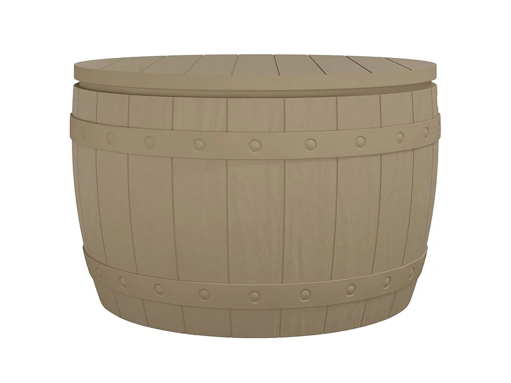 Boîte de rangement de jardin 3 en 1 marron clair polypropylène