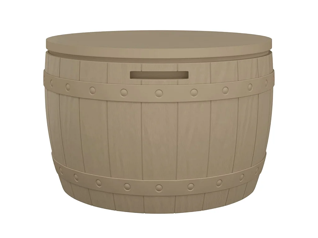 Boîte de rangement de jardin 3 en 1 marron clair polypropylène