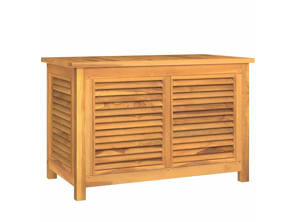 Boîte de rangement de jardin et sac 90x50x58cm bois massif teck