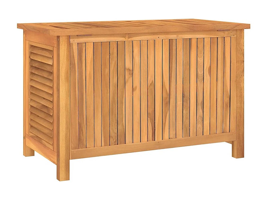 Boîte de rangement de jardin et sac 90x50x58cm bois massif teck