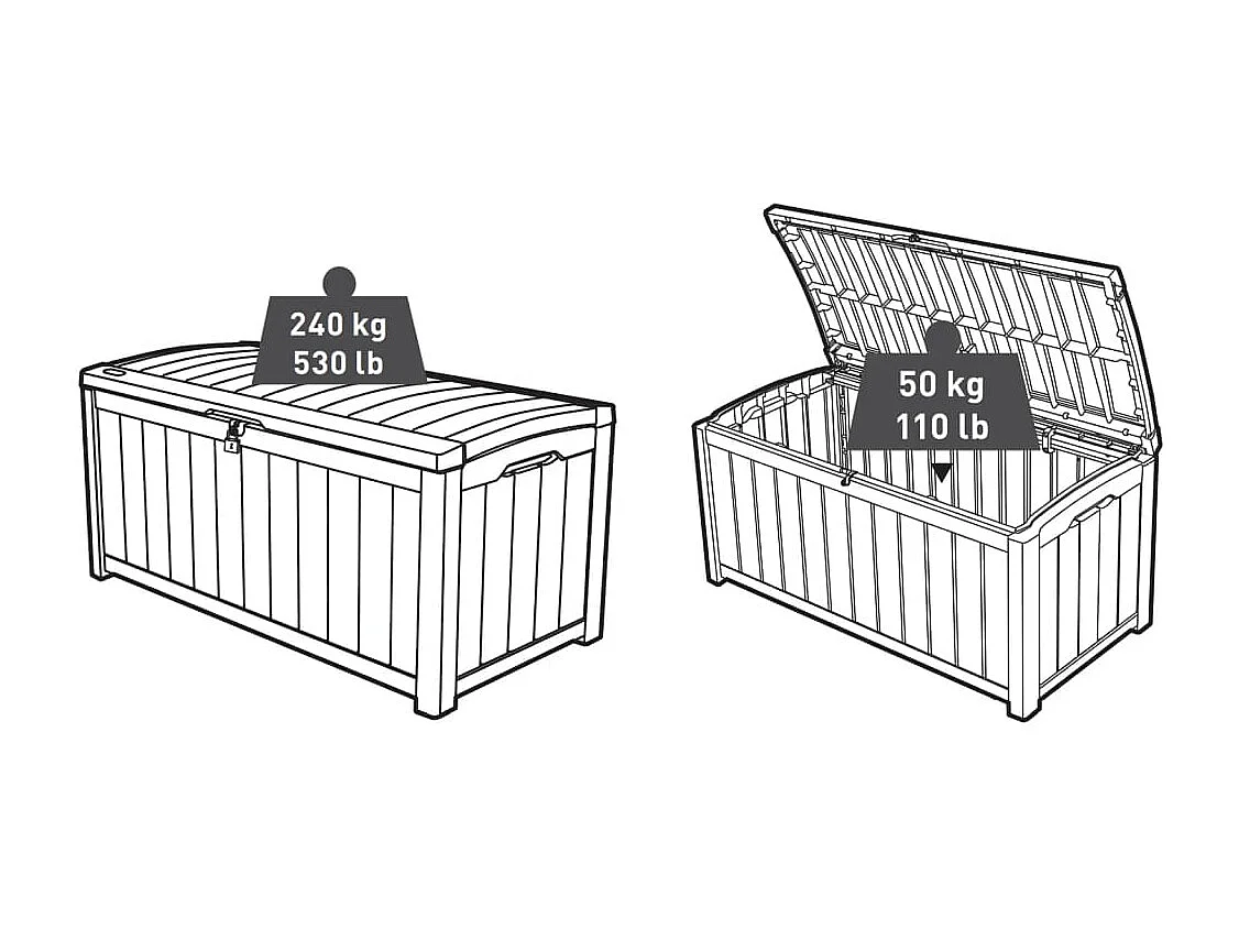 Contenitore da Giardino Glenwood 390 L