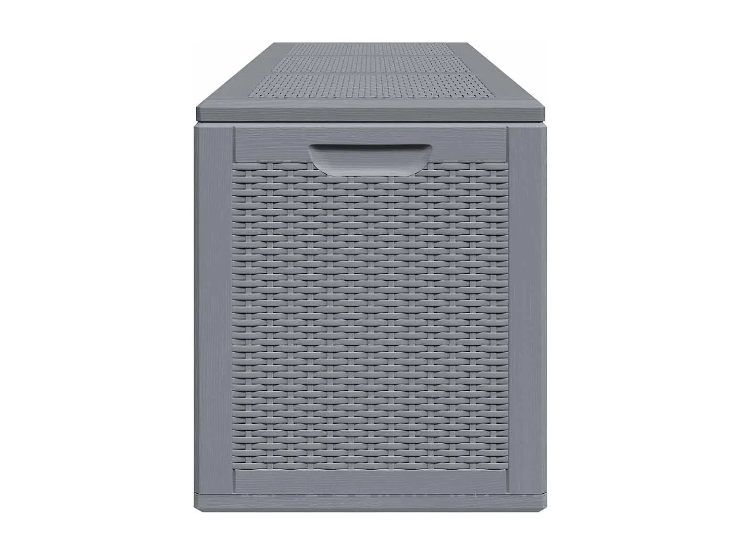 Boîte de rangement de jardin gris PP rotin 270 L