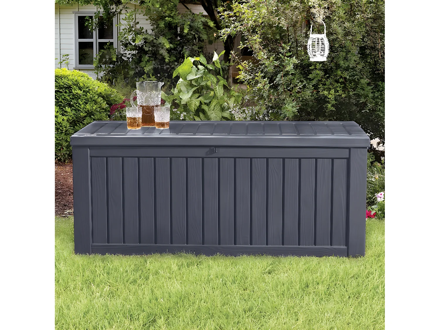 Boîte de rangement de jardin Rockwood 570 L Anthracite