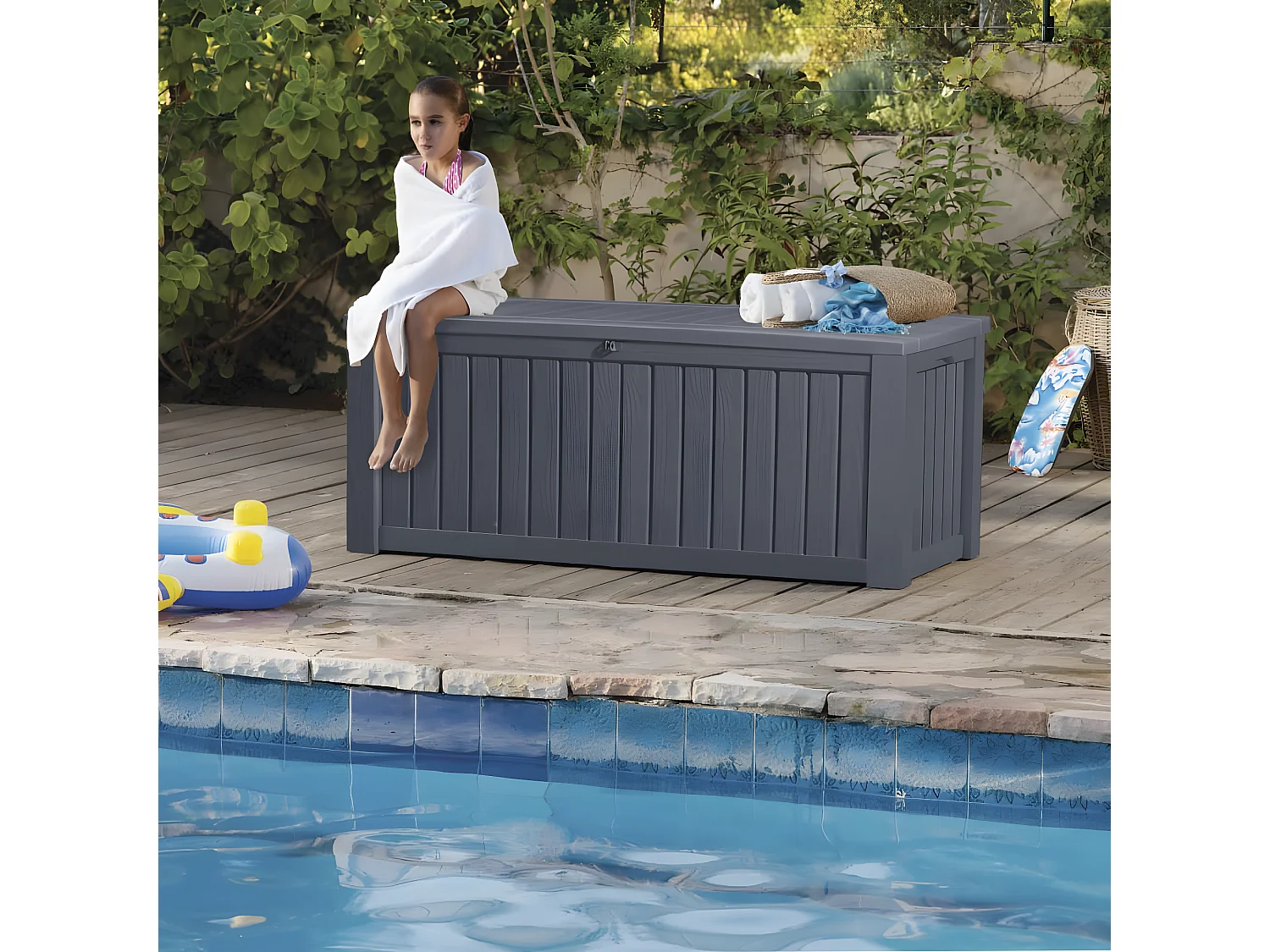 Boîte de rangement de jardin Rockwood 570 L Anthracite