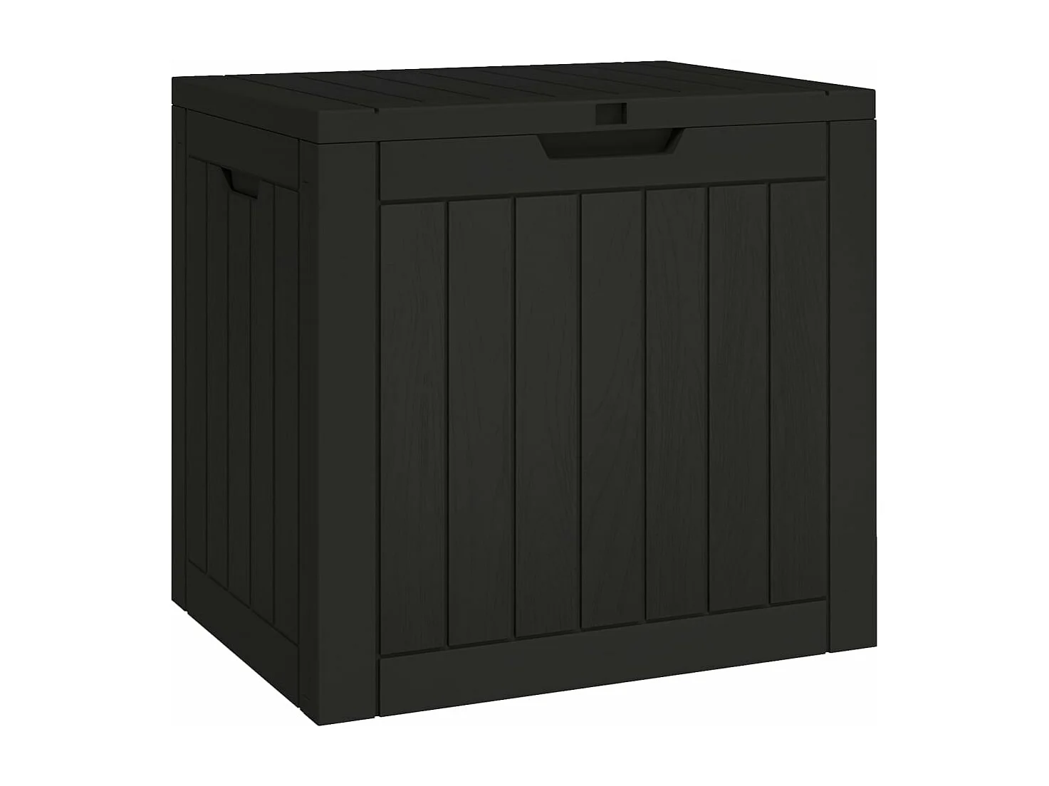 Caixa de arrumação p/ jardim 55,5x43x53 cm polipropileno preto