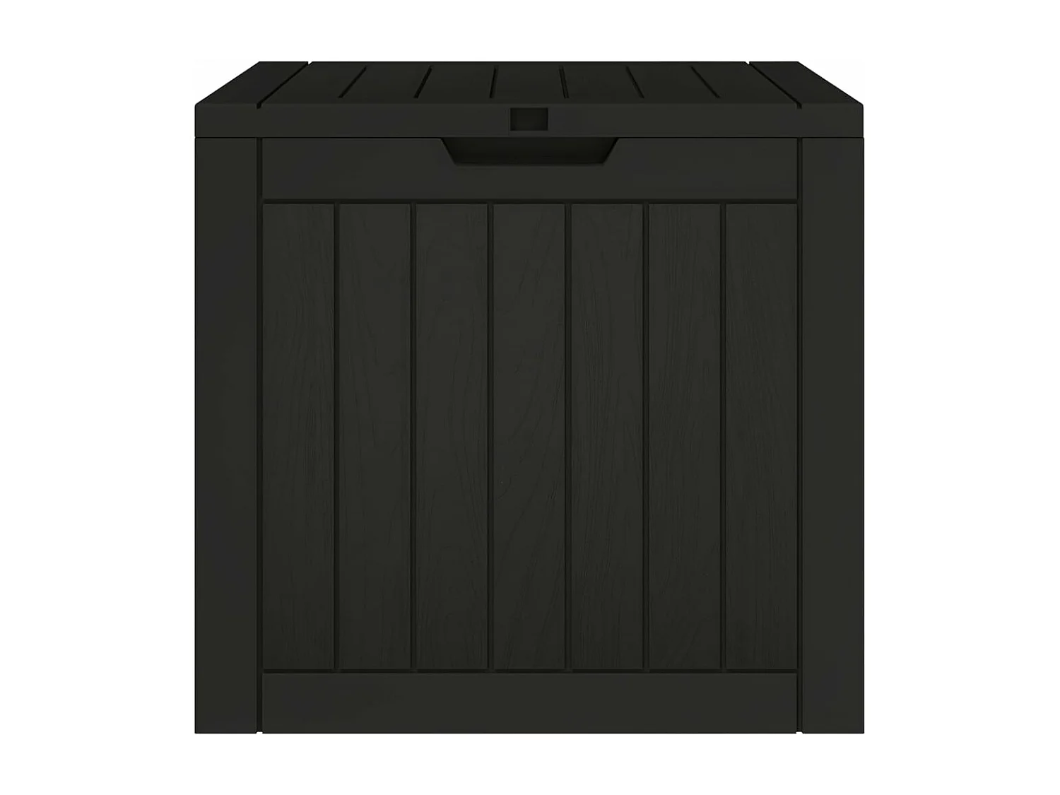 Caixa de arrumação p/ jardim 55,5x43x53 cm polipropileno preto