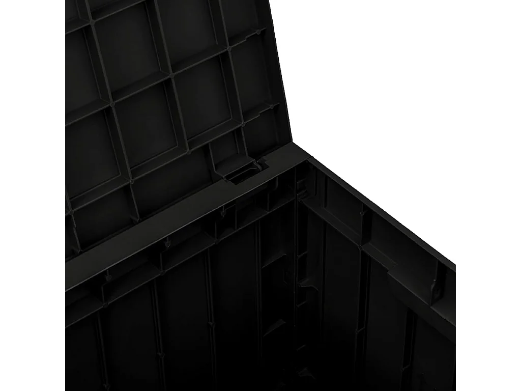 Boîte de stockage de jardin noir 55,5x43x53 cm polypropylène