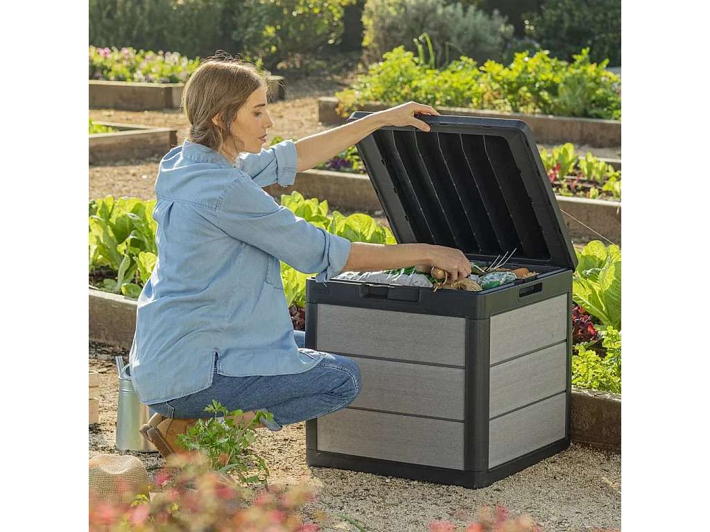Boîte de rangement de jardin Denali 113 L Anthracite
