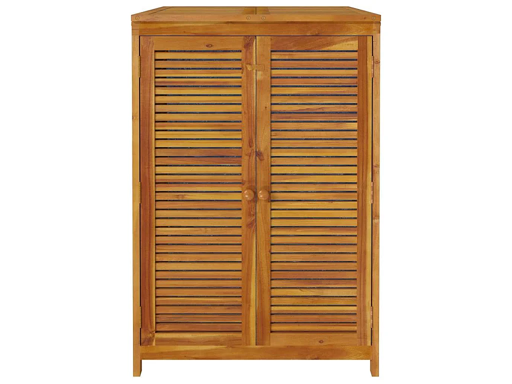 Caja de almacenaje de jardín madera maciza acacia 70x87x104 cm