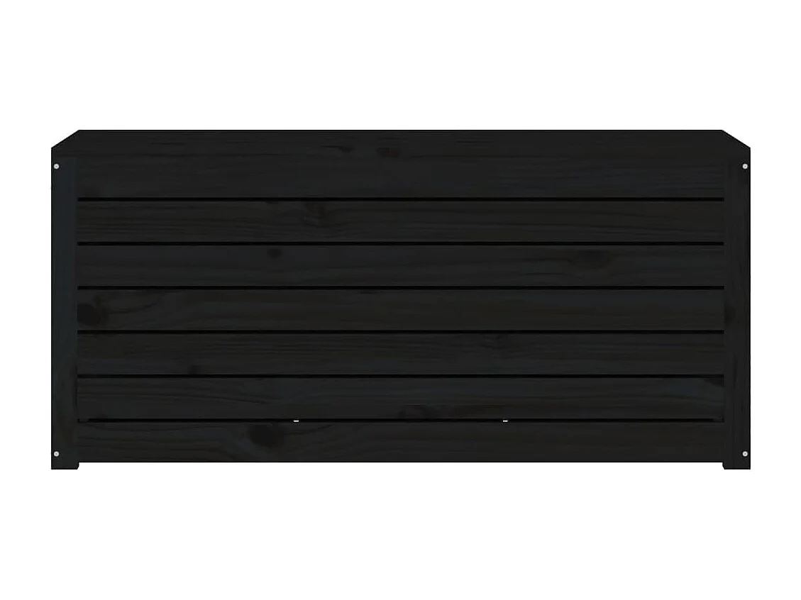 Gartenbox Schwarz 101x50,5x46,5 cm Massivholz Kiefer