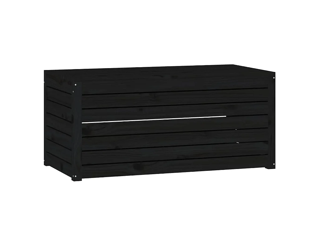 Tuinbox 101x50,5x46,5 cm massief grenenhout zwart