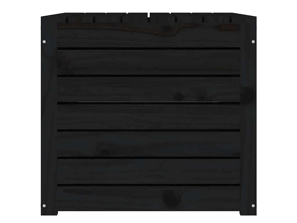 Tuinbox 101x50,5x46,5 cm massief grenenhout zwart