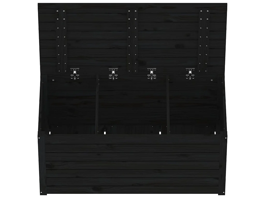 Tuinbox 101x50,5x46,5 cm massief grenenhout zwart