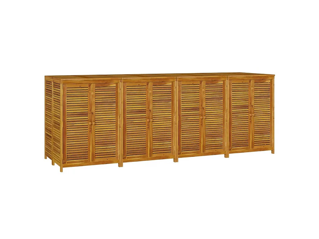 Boîte de rangement de jardin 280x87x104 cm bois massif d'acacia