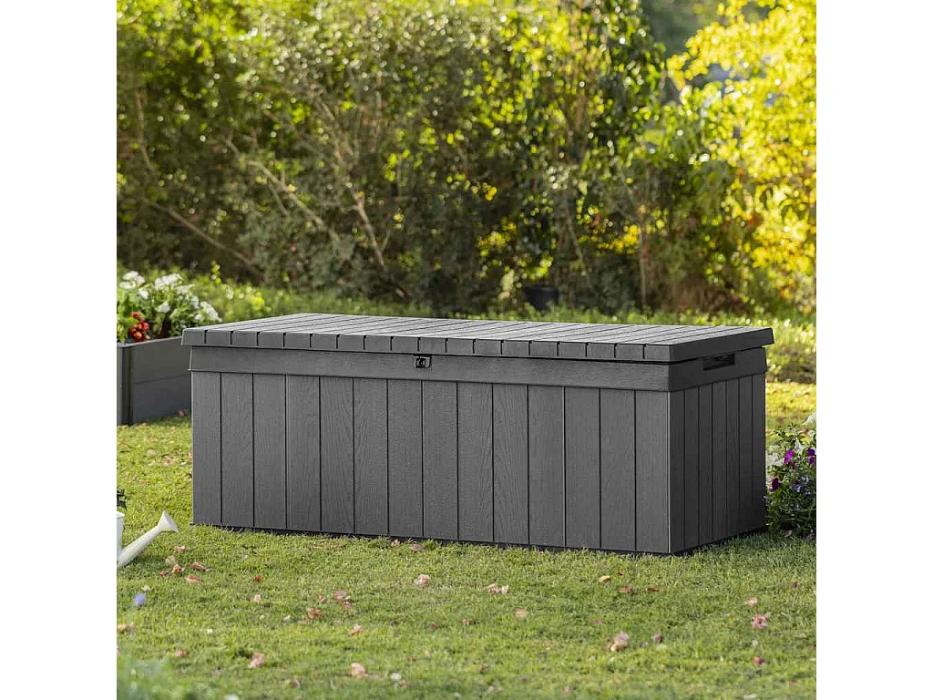 Boîte de rangement de jardin Darwin 380 L Gris