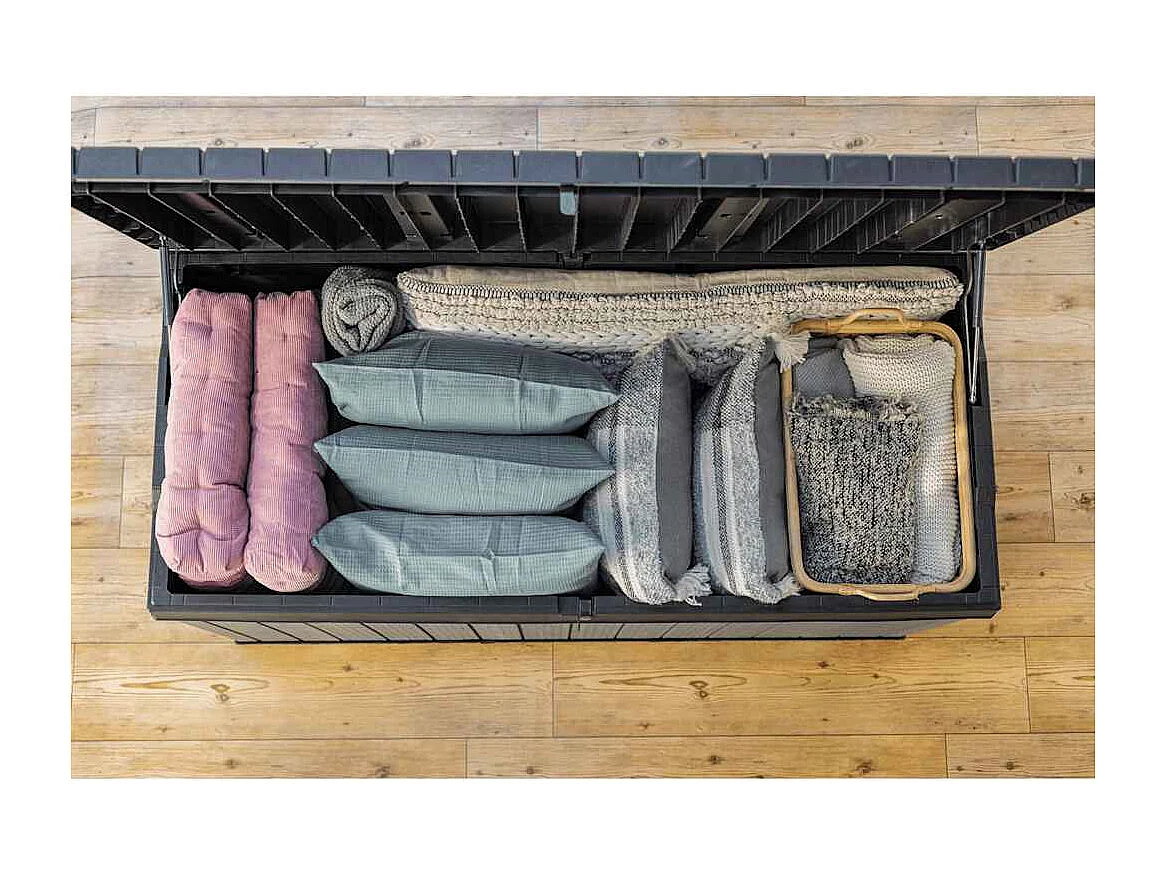 Boîte de rangement de jardin Darwin 380 L Gris