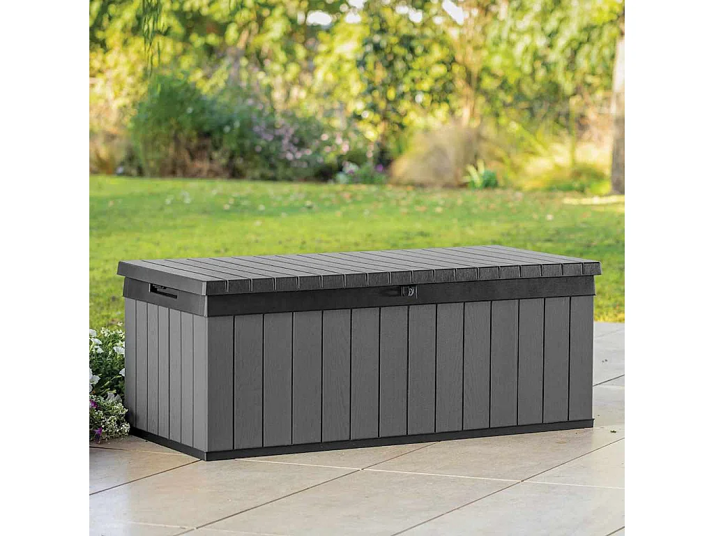 Boîte de rangement de jardin Darwin 380 L Gris