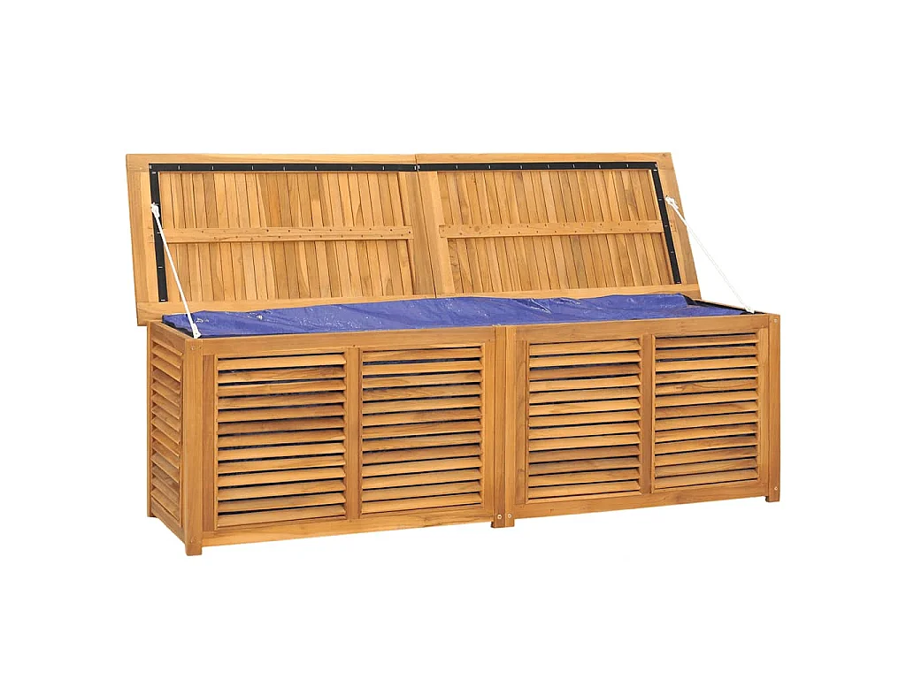 Gartenbox mit Beutel 175x50x55 cm Massivholz Teak