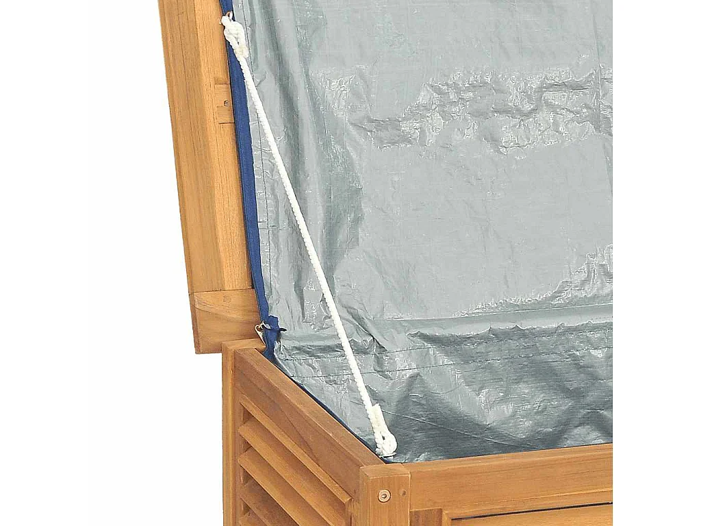 Gartenbox mit Beutel 175x50x55 cm Massivholz Teak