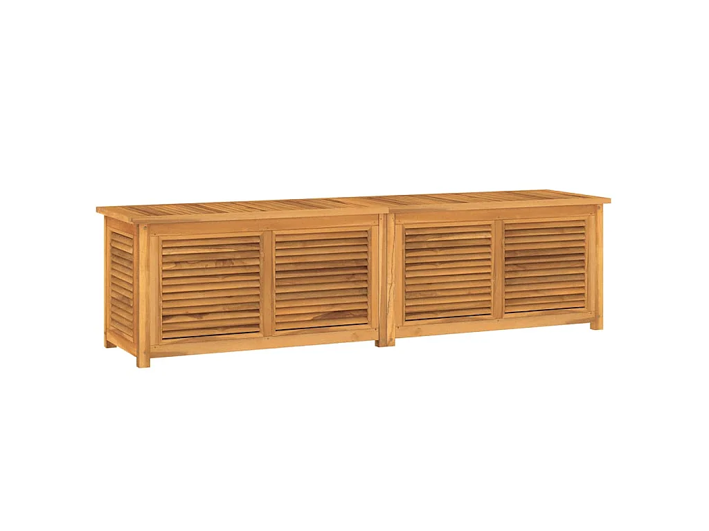 Gartenbox mit Beutel 200x50x55 cm Massivholz Teak