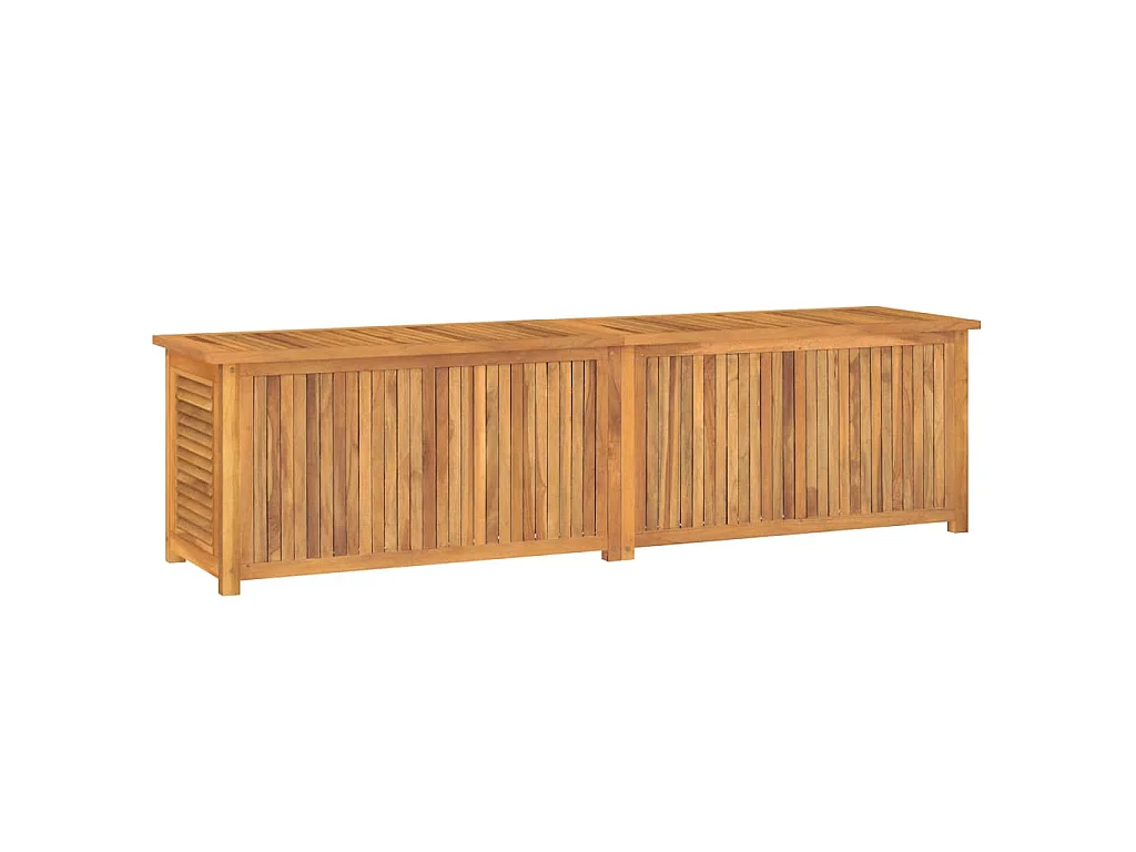 Gartenbox mit Beutel 200x50x55 cm Massivholz Teak
